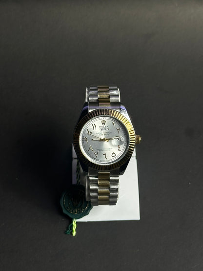 Rolex Day-Date Arabic Dial – Two Tone Chain, White Color