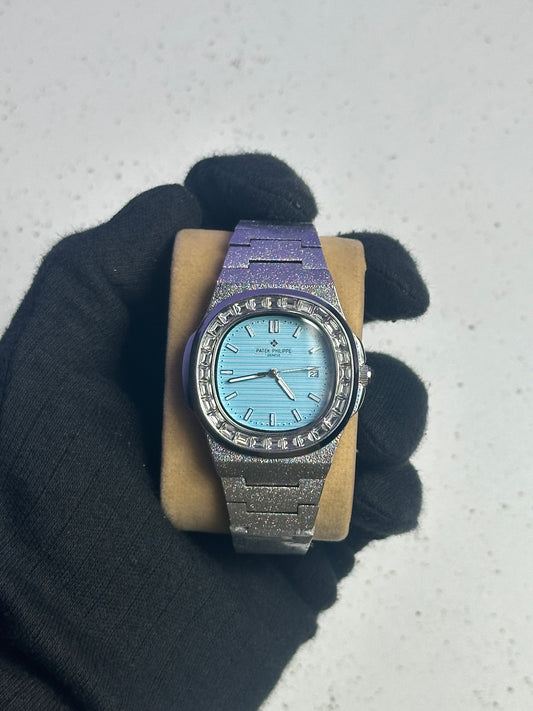 Patek Philippe Tiffany – Diamond Stone - Cyan Color | Crystal Chain