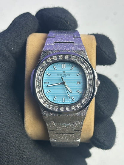 Patek Philippe Tiffany – Diamond Stone - Cyan Color | Crystal Chain