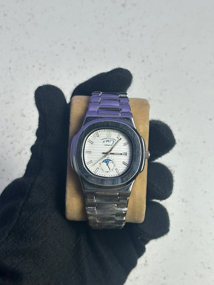 Patek Philippe Tiffany – Silver Chain, White Dial